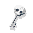 key with a skull