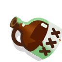 glass bottle with XXX sign