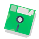green floppy disk