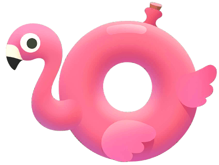 Inflatable Flamingo in Costa Rica