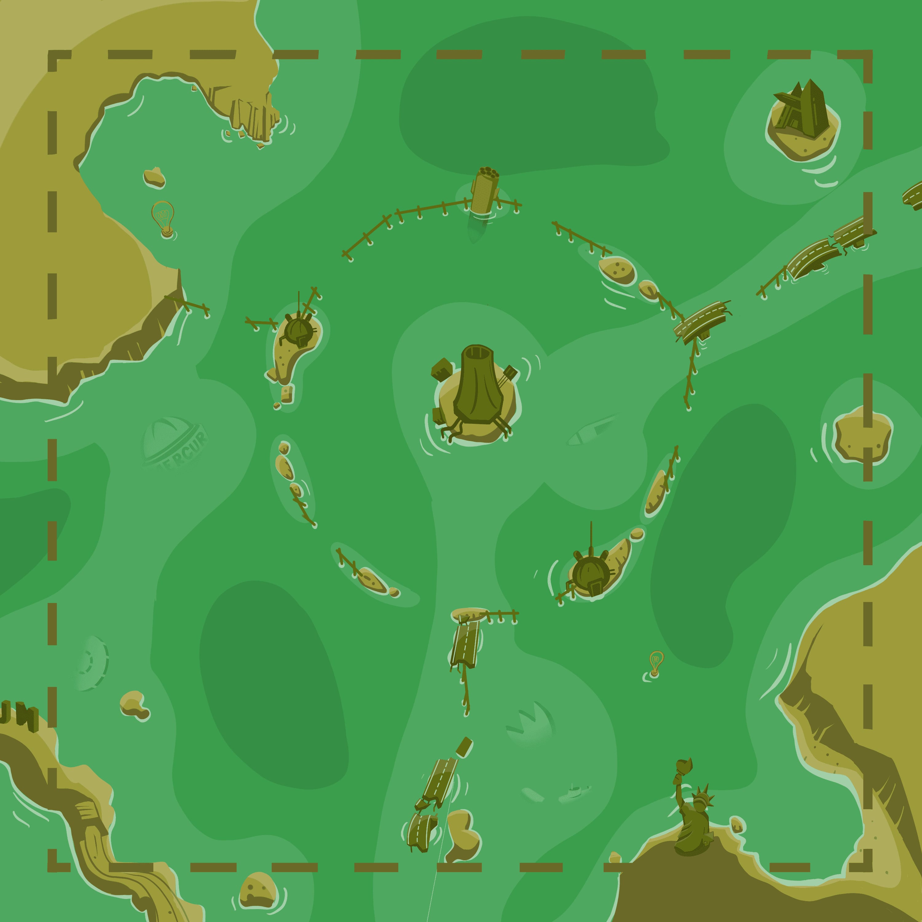 Nuclear Plant map background