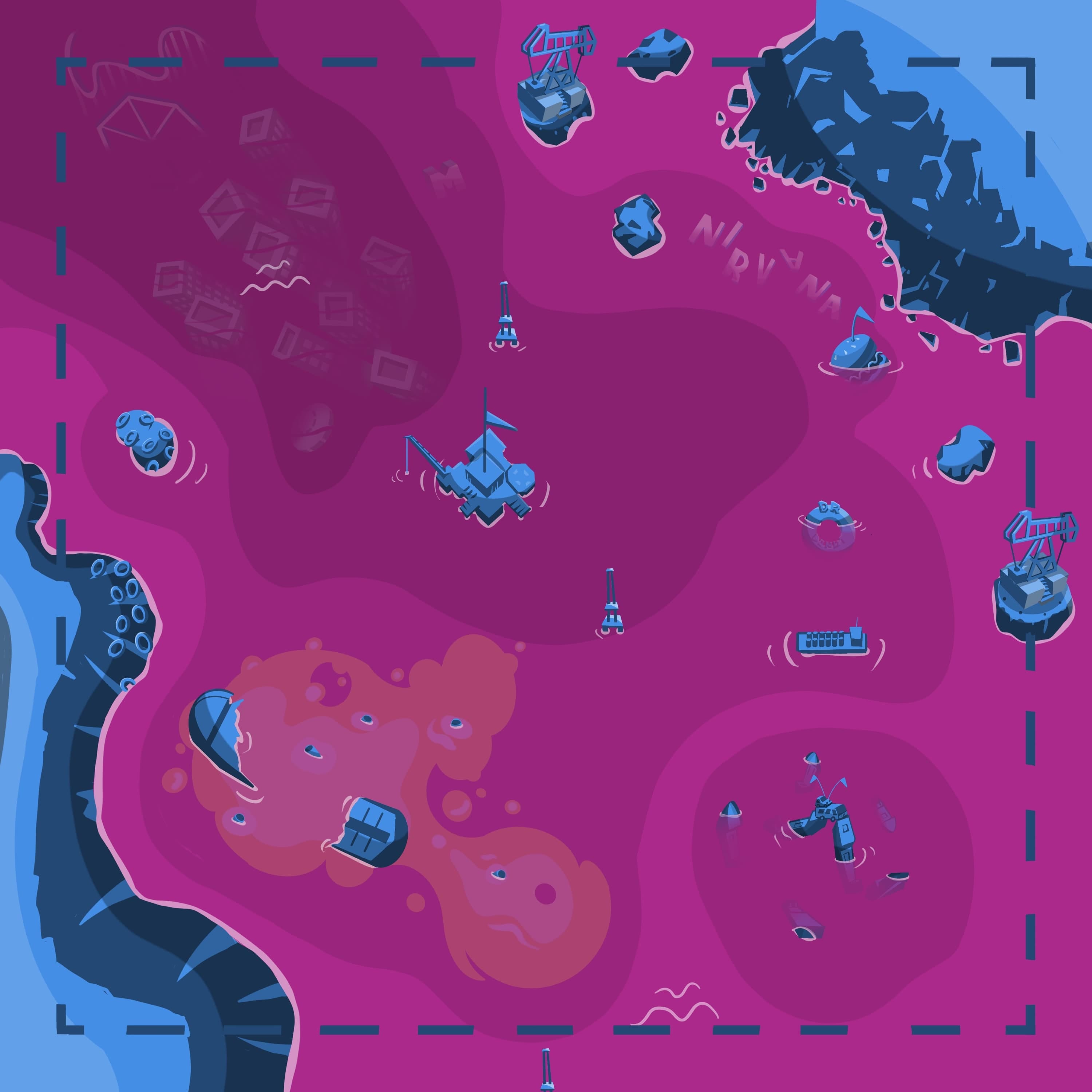 Petrochemical map background