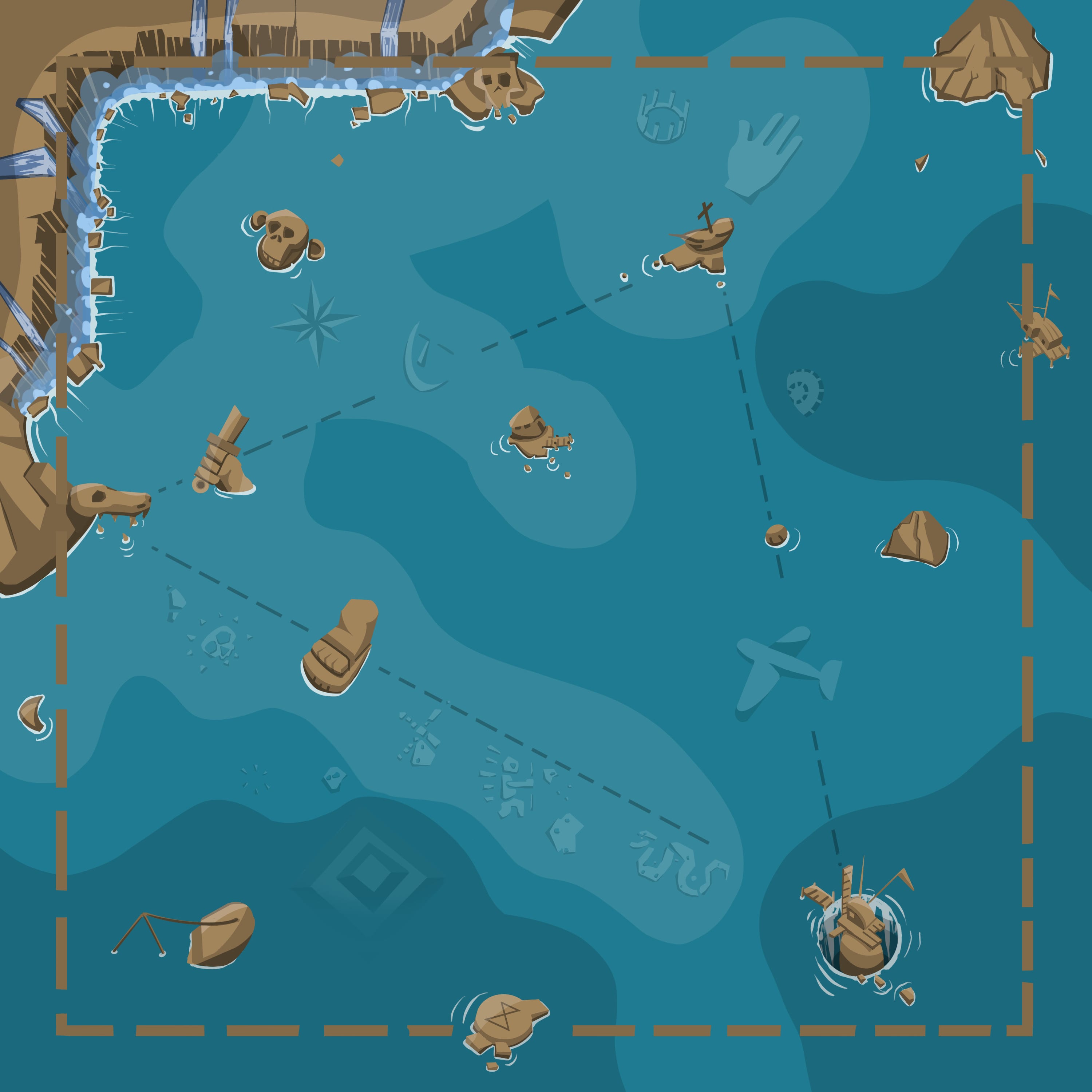 Bermuda Triangle map background